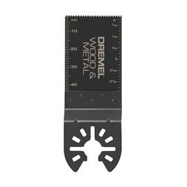 Dremel MM482 Bi-Metal Flush Cut Oscillating Multitool Blade, Ideal for Wood and Metal Cutting Applications - Universal Quick-Fit Interface Fits Bosch, Makita, Milwaukee, and Rockwell