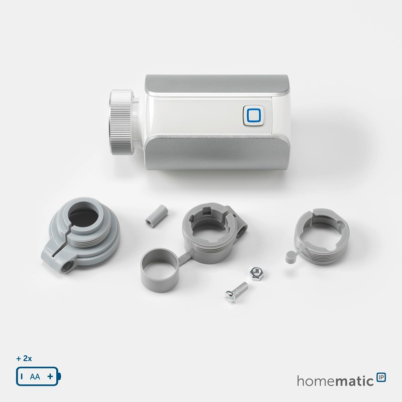 Homematic IP Smart Home Radiator Thermostat – Evo, Silver, Digital,