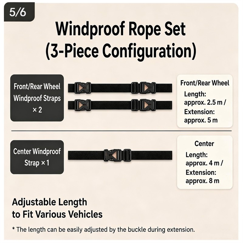 Car Cover Straps Wind Protector, Heavy Duty Tie Down, For