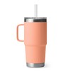 YETI Rambler Straw Cup, Lowcountry Peach, 25 oz