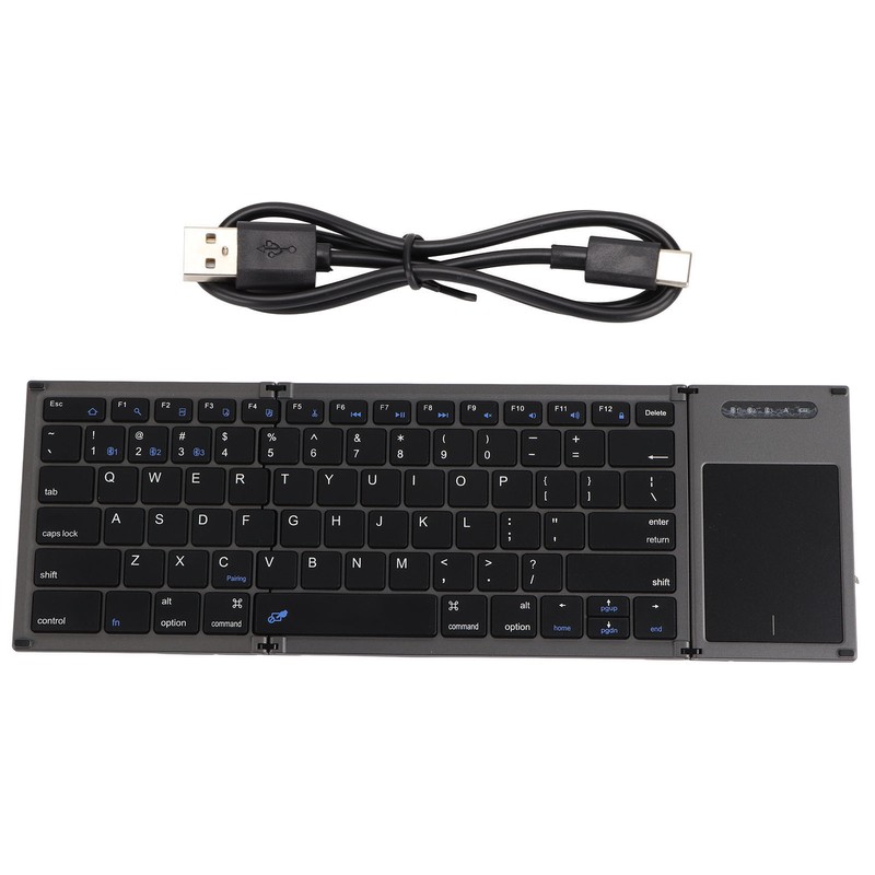 Wireless Keyboard 78 Keys Ultra Thin Folding Design Keyboard with