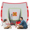 KudoMax Baseball Softball Practice Net, Batting Tee,Portable Hitting Pitching Training