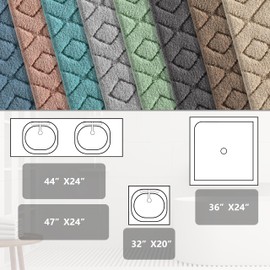 Yimobra Bathroom Rugs Mat, Extra Soft Fluffy and Absorbent Microfiber Bath Rugs, Non Slip Plush Shaggy Shower Rug, Machine Washable Mats for Bathroom Floor, Bathtub and Laundry, 32"x20", Dark Gray