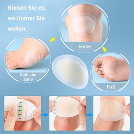 Heel, Bubble Plaster Set, Hydrocolloid Plaster Set for Heel, Toes and Feet, Friction Pain Toes (Variety Pack, Piece, 30)