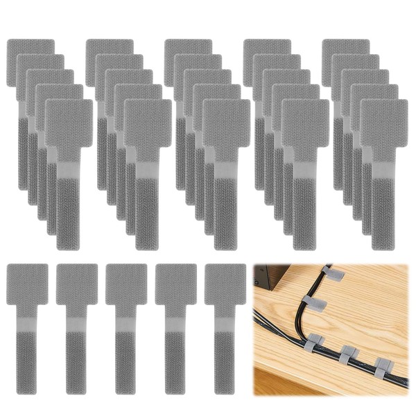 EBQOSK 40PCS Self Adhesive Hook and Loop Ties Straps -