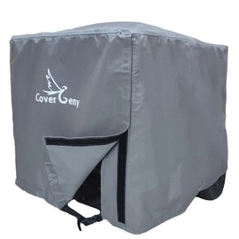 Cover Geny Top Double Fabric, Raised Design Outside Waterproof Generator Cover, Heavy Duty Weather/UV Resistant Storage Cover for Universal Generators 3,000-5,000 Watt, Grey (25"(L) x24''(W) x21''(H))