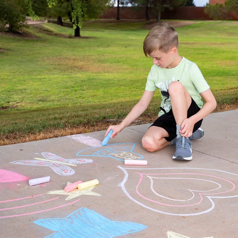 JOYIN 120 PCS Sidewalk Chalks for Kids Giant Box Non-toxic