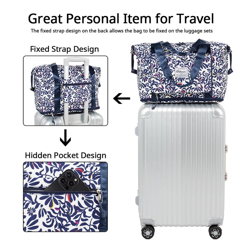 Orshawer Large Capacity Folding Travel Bag, Portable Lightweight Carry on