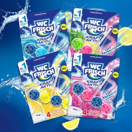 WC-Frisch WC-Frisch Kraft Aktiv Duftspüler Lemon, WC-Reiniger, 1 Stück, mit Lufterfrischer Effekt für einen intensiven Duft