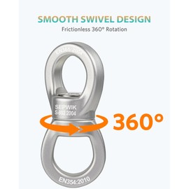 SEPWIK Swing Swivel, 35KN Swing Spinner, 360° Safety Rotational Device Hanging Accessory for Hanging Hammock, Web Tree Swing, Aerial Dance, Children's Swing