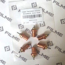 KAST 22186720 22463368 22831341 Thermostatic Valve Kit for Screw Air Compressor Replacement, Metal Alloy Globe Valve with 2 Ports, 1/2 in Flange Inlet, 1/2" NPT Outlet