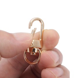 GBSTORE 10 Pcs Swivel Lobster Claw Clasps Hardware Accessories Rotating Dog Buckle Metal Spring Key Chain Hook Clasps for Handbag DIY Bags Key Rings and Jewelry Making Findings (Gold)