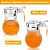 2Pcs 8oz Syrup Dispenser Honey Pot Glass Honey Dispenser Jar,