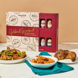 Thoughtfully Gourmet, Global Spice Collection Gift Set, International Seasonings Set, Flavors Include Greek, Italian, Mexican, Cajun Seasoning & More, Spice Set of 8