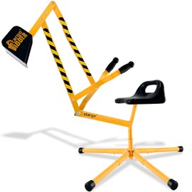 stargo stargo Sand Digger Kids Excavator Ride on Toy, Beach Toys Outdoor Sandbox Toy Digger for Kids, Solid Steel Rotates 360, Role Play, Sand Toys