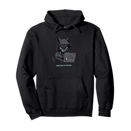 Cool Anonymous Cat Hacker - Hacker Cate Costume For Her/Him Pullover Hoodie