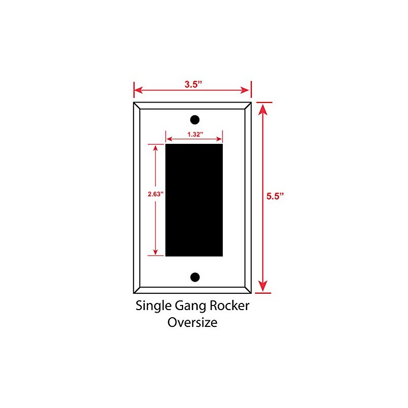 Art Plates - Single Gang Rocker OVERSIZE Switch Plate -