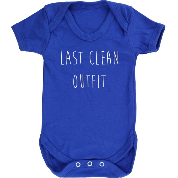 Hippowarehouse Last Clean Outfit Baby Vest Bodysuit (Short Sleeve) Boys