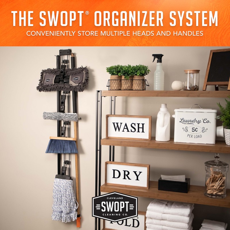 SWOPT Premium Multi-Surface Angle Broom Cleaning Head — Indoor and