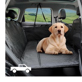 Vailge Dog Car Seat Cover for Trucks,Large Back Seat Extender for Dogs,Waterproof Dog Car Hammock,Non Inflatable dog seat cover,Hard Bottom Dog Seat Cover for Trucks F150, RAM1500,Silverado,GMC Sierra