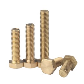 ORANXIN Brass Hex Bolts Screws - M4 M5 M6 Hexagonal Allen Bolt Metric Thread Hex Head Fasteners Machine Screw Tools