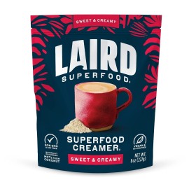 Laird Superfood Non Dairy Coffee Creamer Powder 8 Ounce Yellow Plant Based