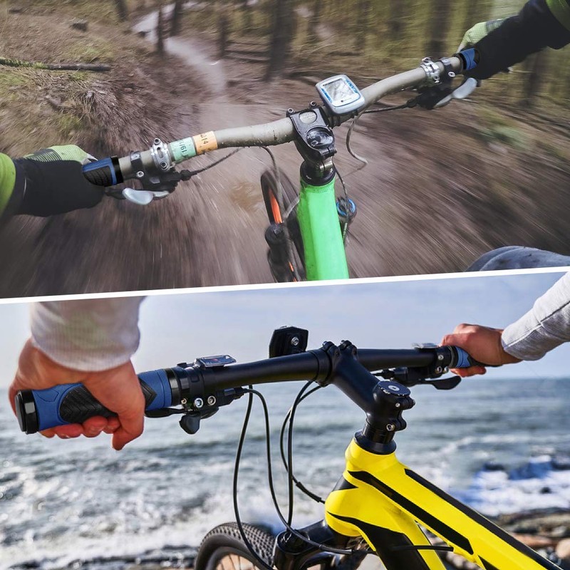 GeeRic Bicycle Grip, Anti-Slip Rubber, Ergo Grip, Durable, Easy Installation,