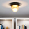 Licht-Erlebnisse Ceiling Light Plastic in Black Gold IP44 Bathroom Living