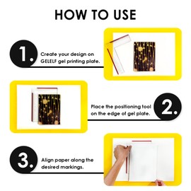 GELELF Paper Positioning Tool - Gel Plate Printing Placement Tool Paper Alignment Layering for Gel Printing Printmaking Card Making Supplies, L Square Ruler (Red, Small: 15 x 20 cm(6 x 8 in))