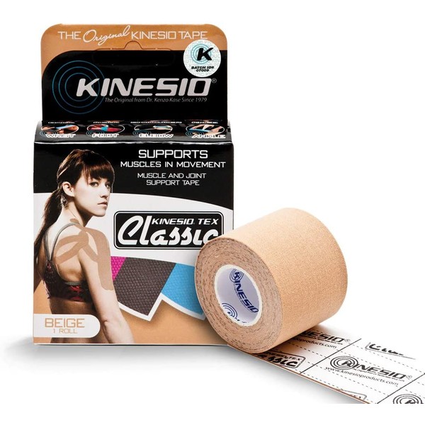 Kinesio Taping - Elastic Therapeutic Athletic Tape Tex Classic - Beige – 2 in. x 13 ft