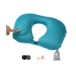 HFYMXNB Inflatable Neck Pillow, Inflatable Travel Pillow, Inflatable for Light Support in Airplanes, Cars, Trains, Buses and Home