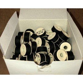 American & Efird T-60 STYLE A TKT 30 SSS/A&E BLACK COTTON BOBBINS 1 GROSS (144 PCS)