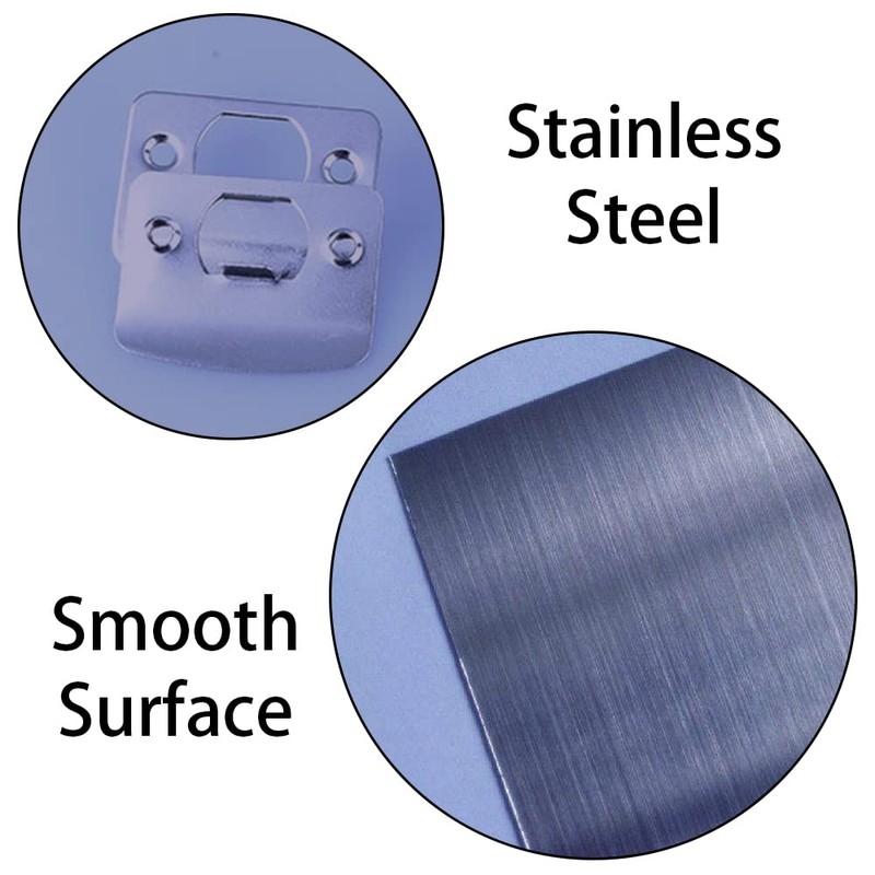 3 Pcs Door Latch Strike Plate D Shaped Striker Keep