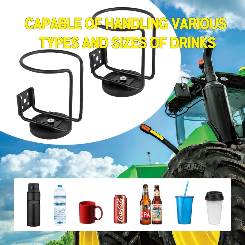 UNIGT 2 Pack Magnetic Cup Holder for Tractor, Portable Magnet