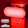 DORESshop Red Night Light, Auto On/Off, 0-100 LM Adjustable Brightness,