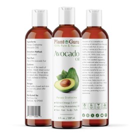 Avocado Oil 8 fl. oz. Cold Pressed 100% Pure Natural Carrier For Skin, Face, and Hair Growth Moisturizer. Perfect For DYI Creams, Lotions, Lip balm and Soap Making.