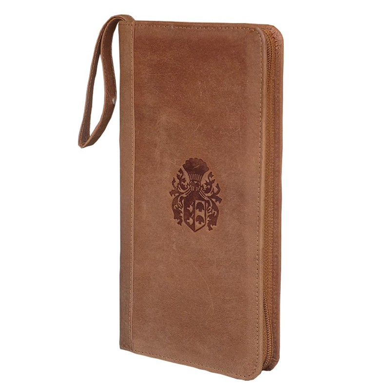 Style98 Unisex Leather Brown Passport Holder, Brown, M, Clutch