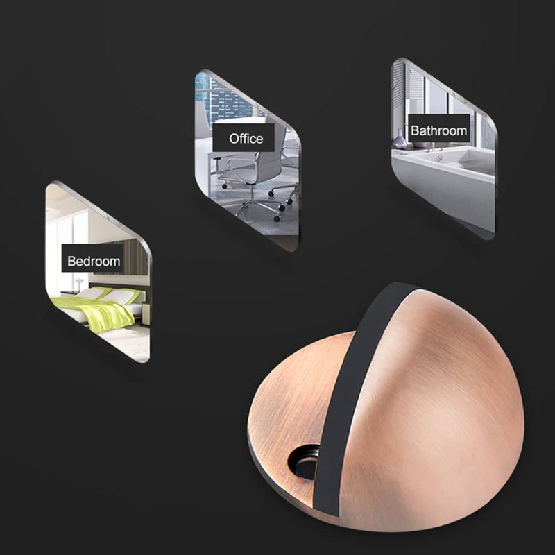 Floor Door Stoppers, 2 PCS Oval Half Moon Door Stops