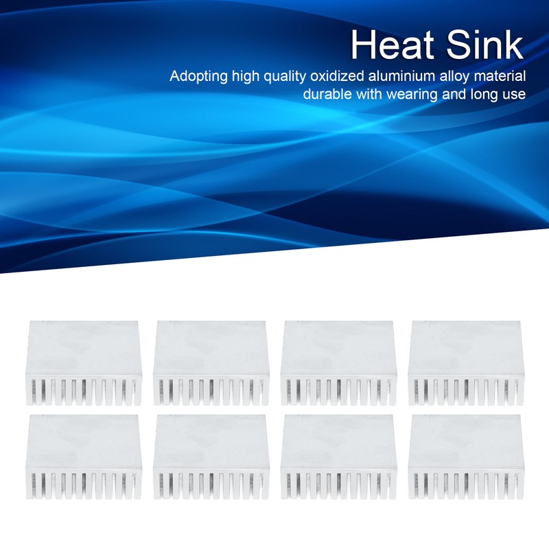 8Pcs Heat Sink Cooling Heatsink Cooler Aluminium Alloy 50x50x15mm Accessory