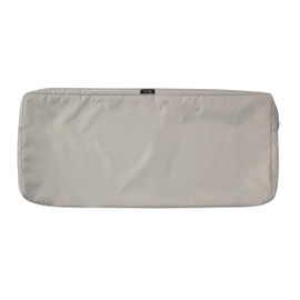 Classic Accessories Ravenna Water Resistant Bench Sofa Cushion Cover 48" x 18" x 3" Mushroom