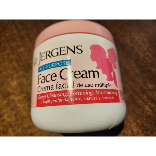 NEW 1 jar Jergens All Purpose Face Cream Crema Facial DEEP CLEANSING  net 15 oz