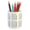 Ambesonne Science Pencil Pen Holder, Simple Multiplication Chart on White