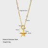 Gold Shell Starfish Necklace for Women Pearl Shell Necklace Layered