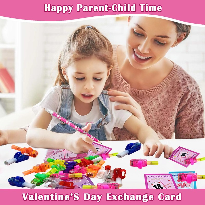 TMLDOT Valentines Day Cards - 32 Packs LED Finger Lights