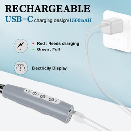 Milk Frother Handheld for Coffee, Electric Whisk 3 Speed Adjustable, Drink Mixer with Stainless 3 Whisks, Rechargeable Hand Frother Wand, Foam Maker for Latte Cappuccino Hot Chocolate Egg