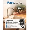 NOVETE Under Sink Water Filter, 1/4" Direct Connect, Update 3