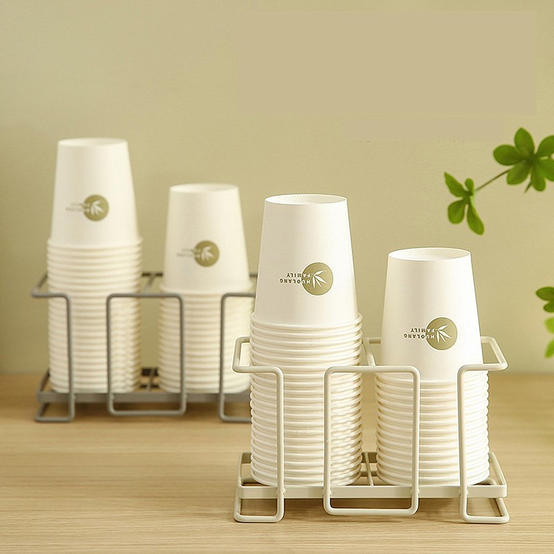 Disposable Paper Cup Holder, 7oz-9oz Cup Dispenser Metal Coffee Cup