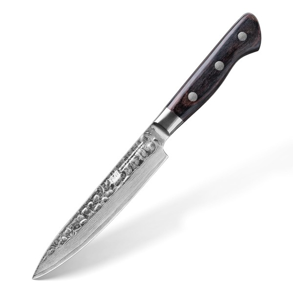 FINDKING 5 Inch Damascus Paring Knife, Multifunctional Small Kitchen Utility