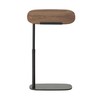 Raymen Walnut Wood C-Shaped Side Table, Adjustable Height & Swivel