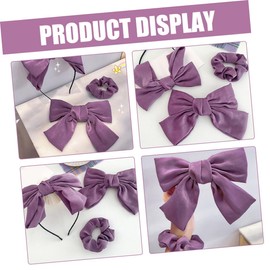 Ipetboom 1 Set Teens Hair Accessories Set Bow Hair Clip Cloth Ponytail Holder Headband Stylish Comfortable for Everyday Wear for Casual Outings Formal Events